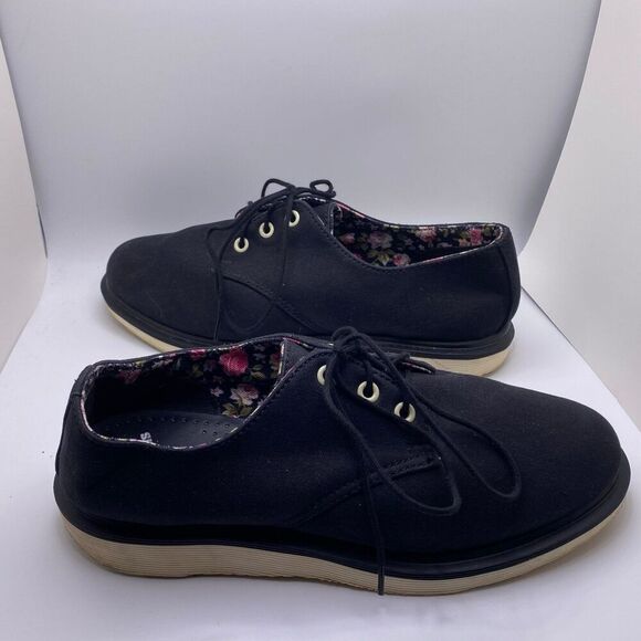 Dr. Martens Pierce Women's Size 9 Black Canvas Oxford Casual Shoes - Picture 6 of 11